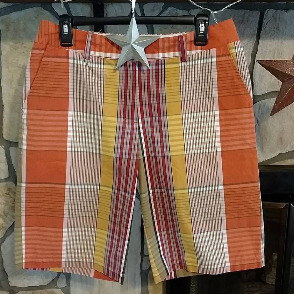 Isaac Mizrahi Plaid Shorts Size 10
